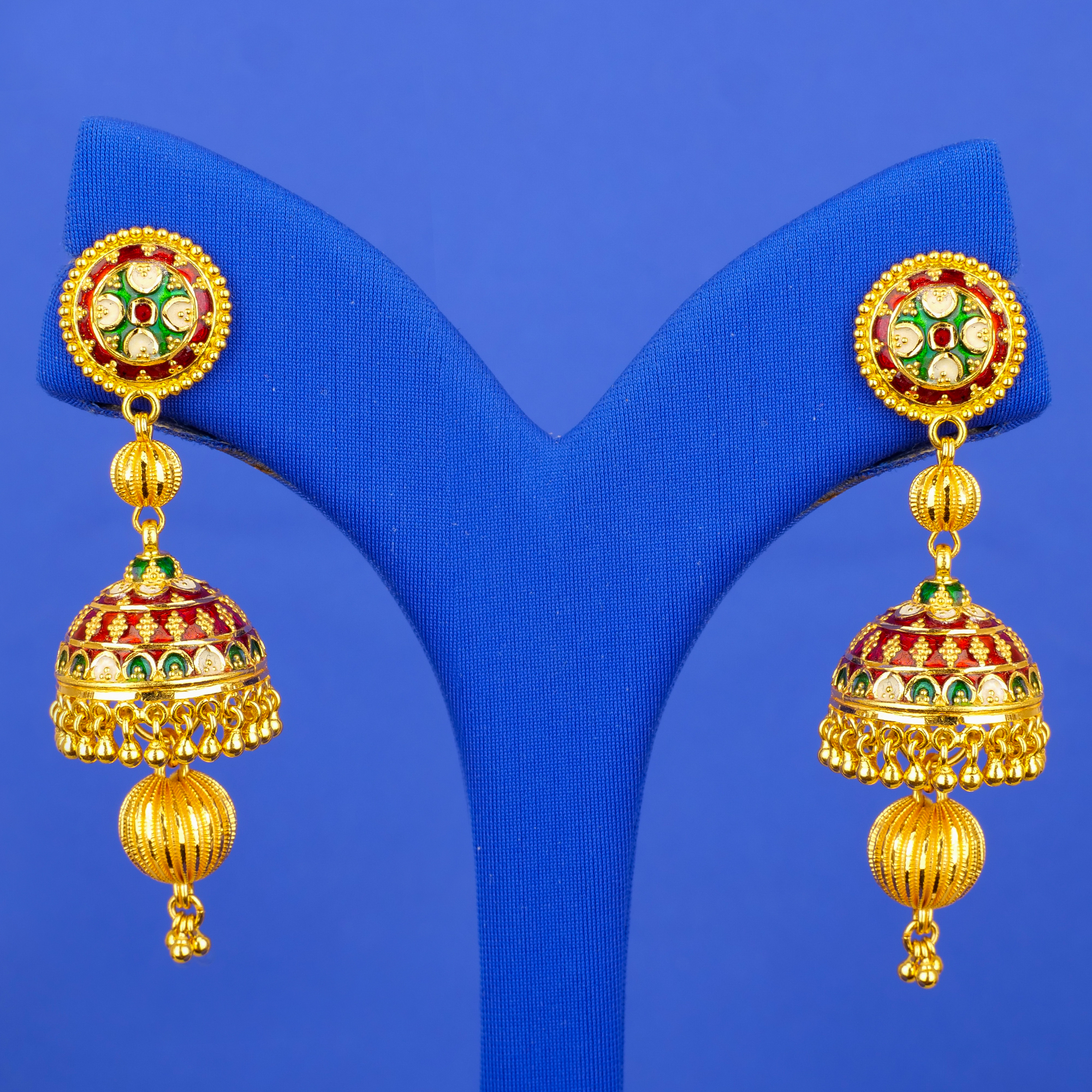 22k Minakari Gold Earrings