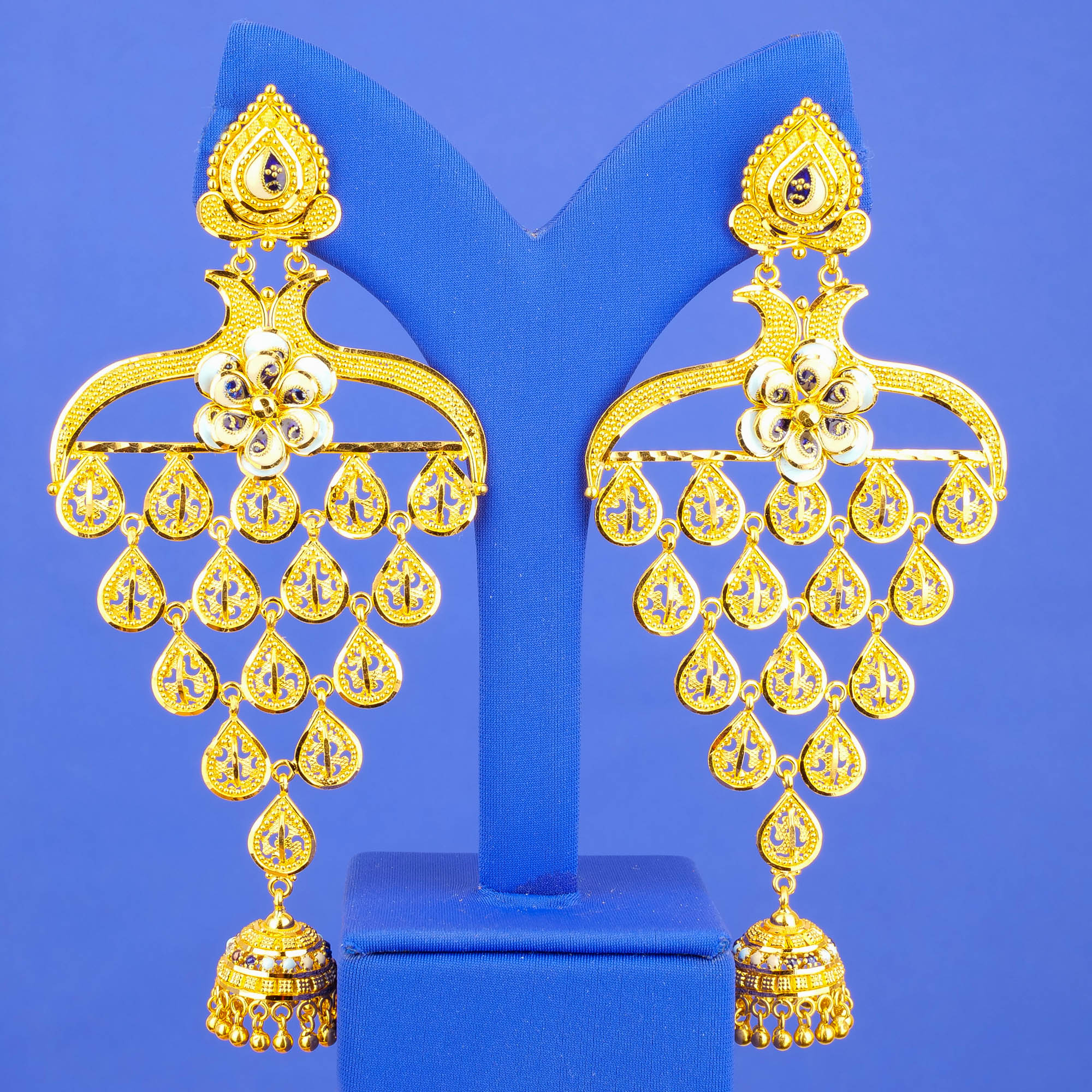 22K Minakari Gold Earrings