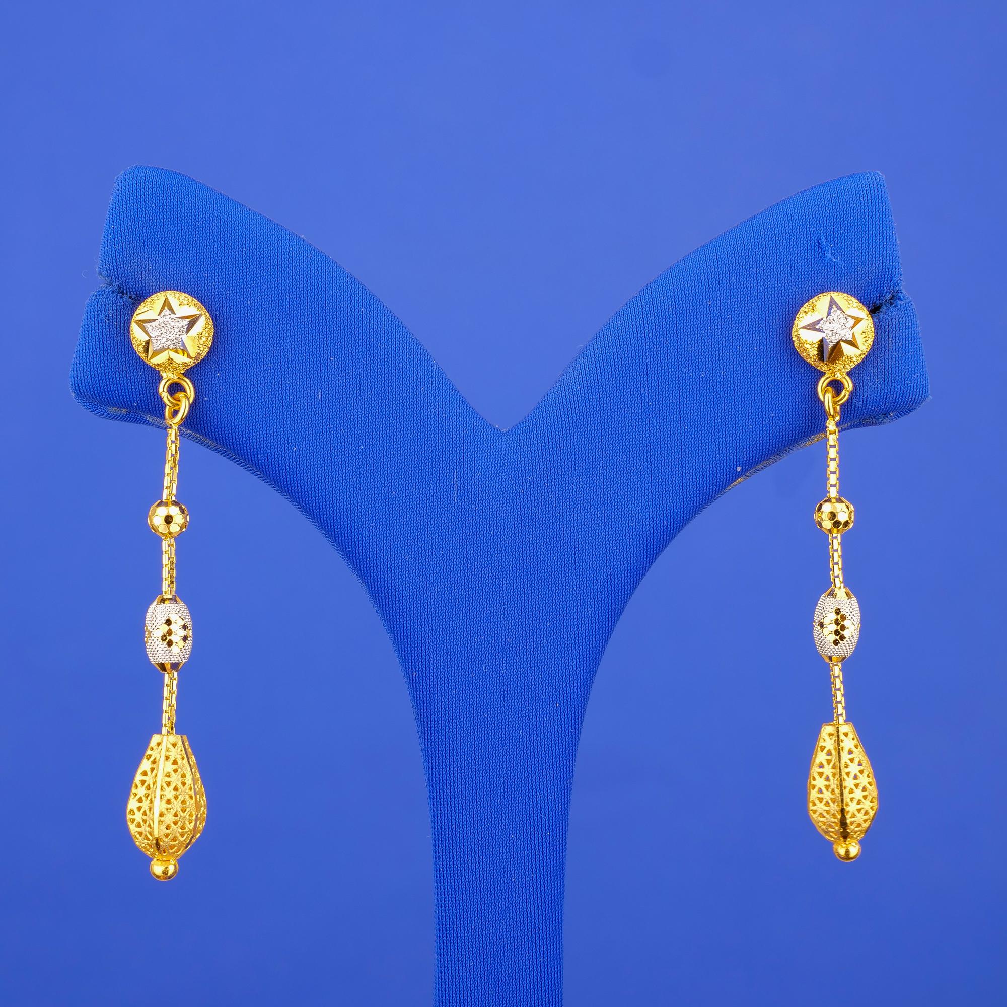 22K Two-Tone Gold 'Drop' Earrings