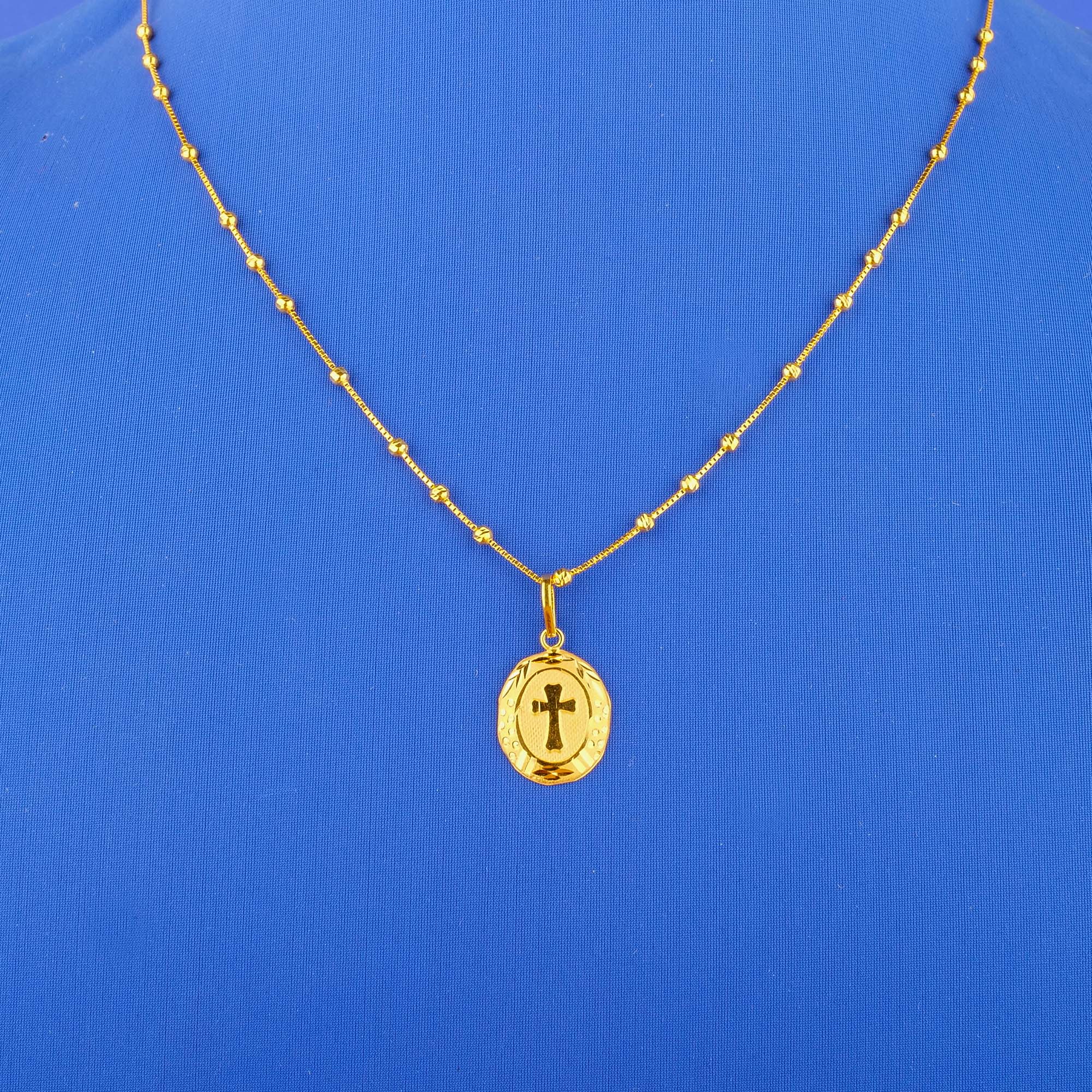 22K Gold 'Cross' Pendant (chain not included)