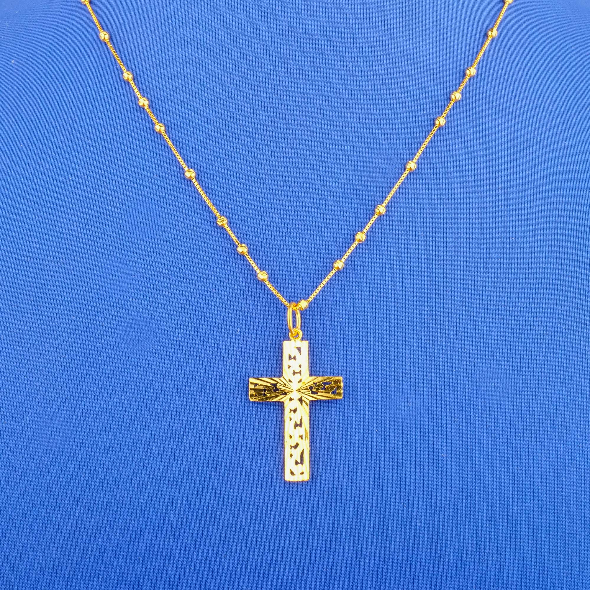 22K Gold 'Cross' Pendant (chain not included)