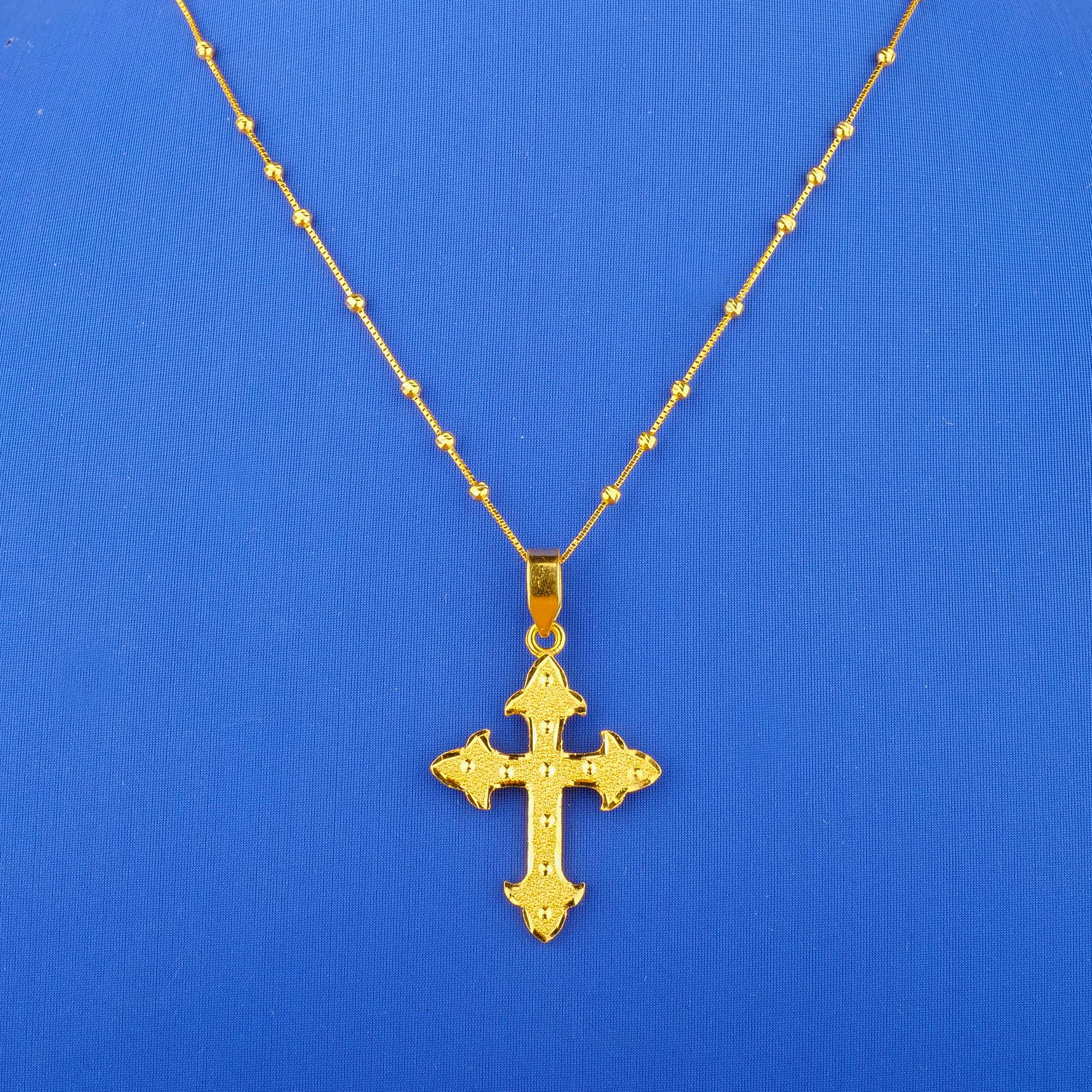 22K Gold 'Cross' Pendant (chain not included)