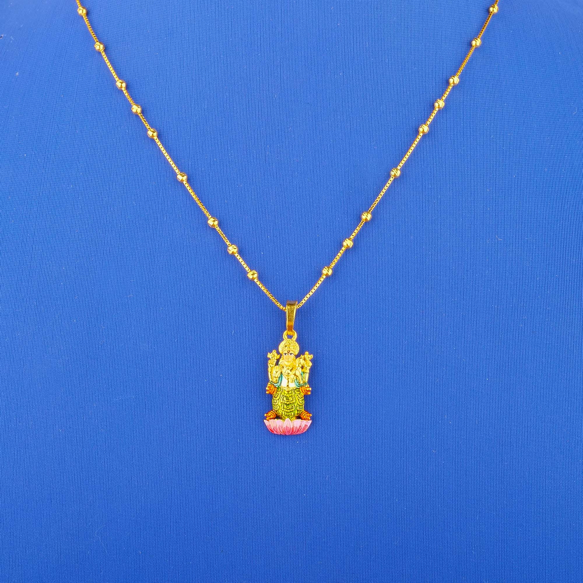 22K Minakari 'Lakshmi' Gold Pendant (chain not included)