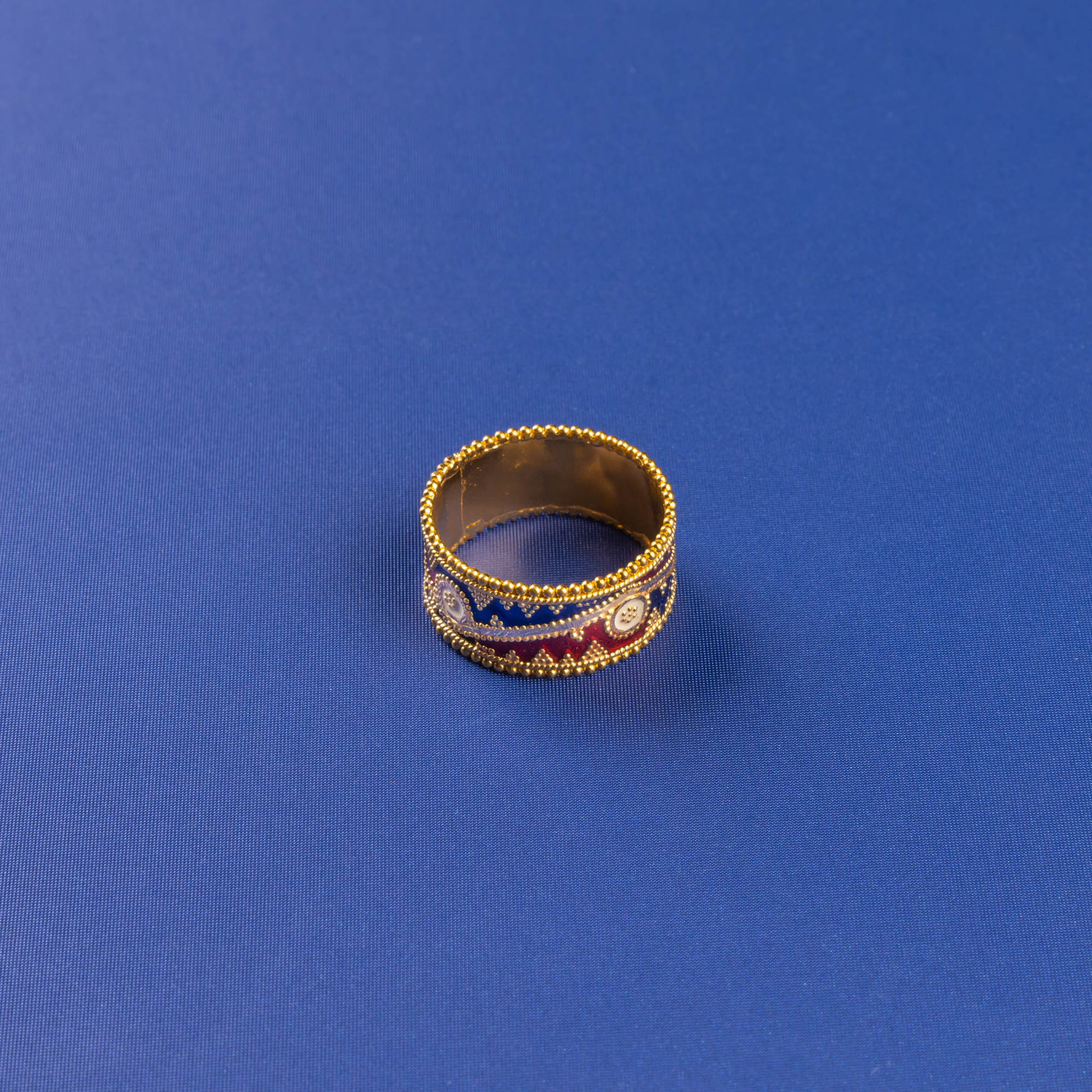 Majestic Minakari: 22K Gold Ring