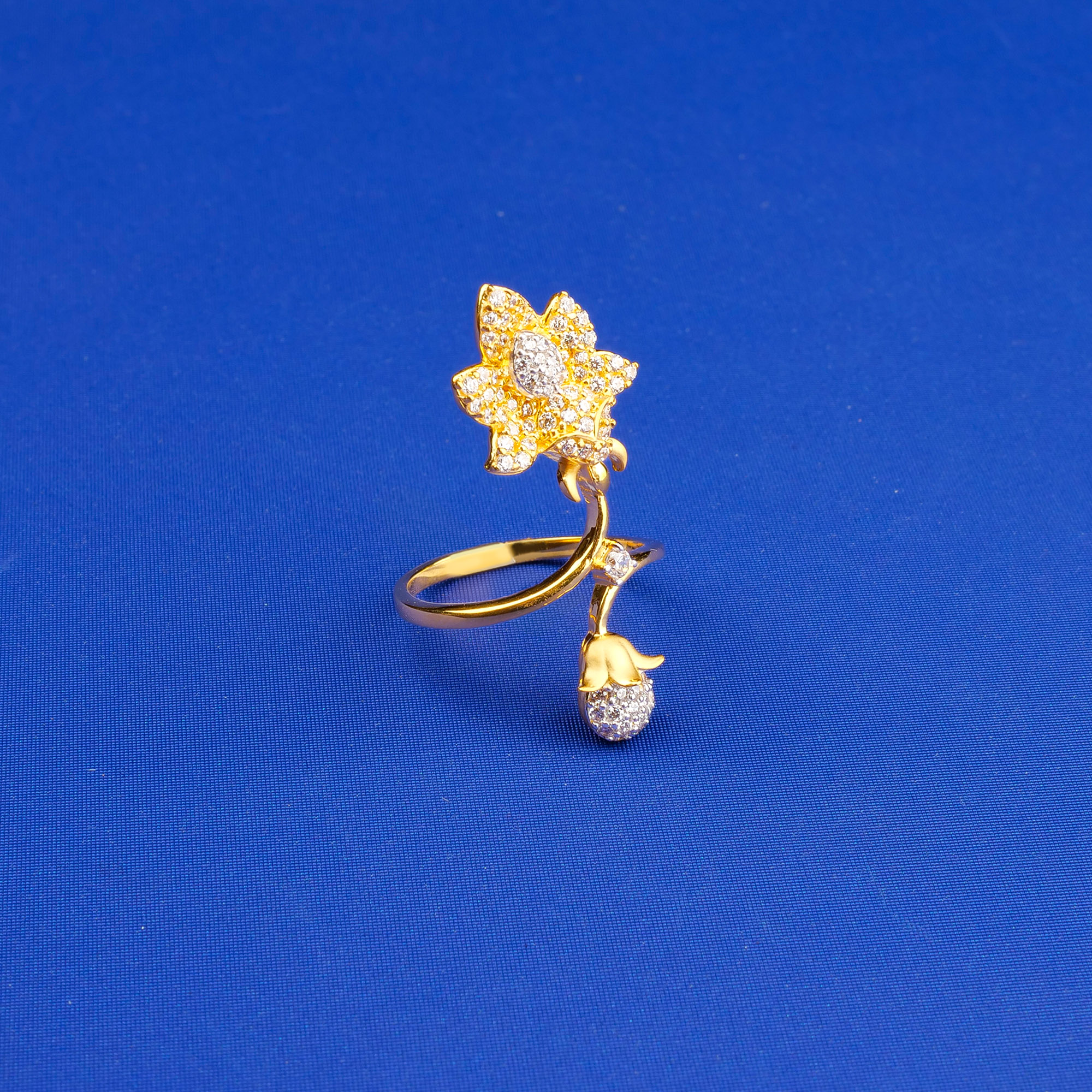 22K Gold Cubic Zirconia Ring