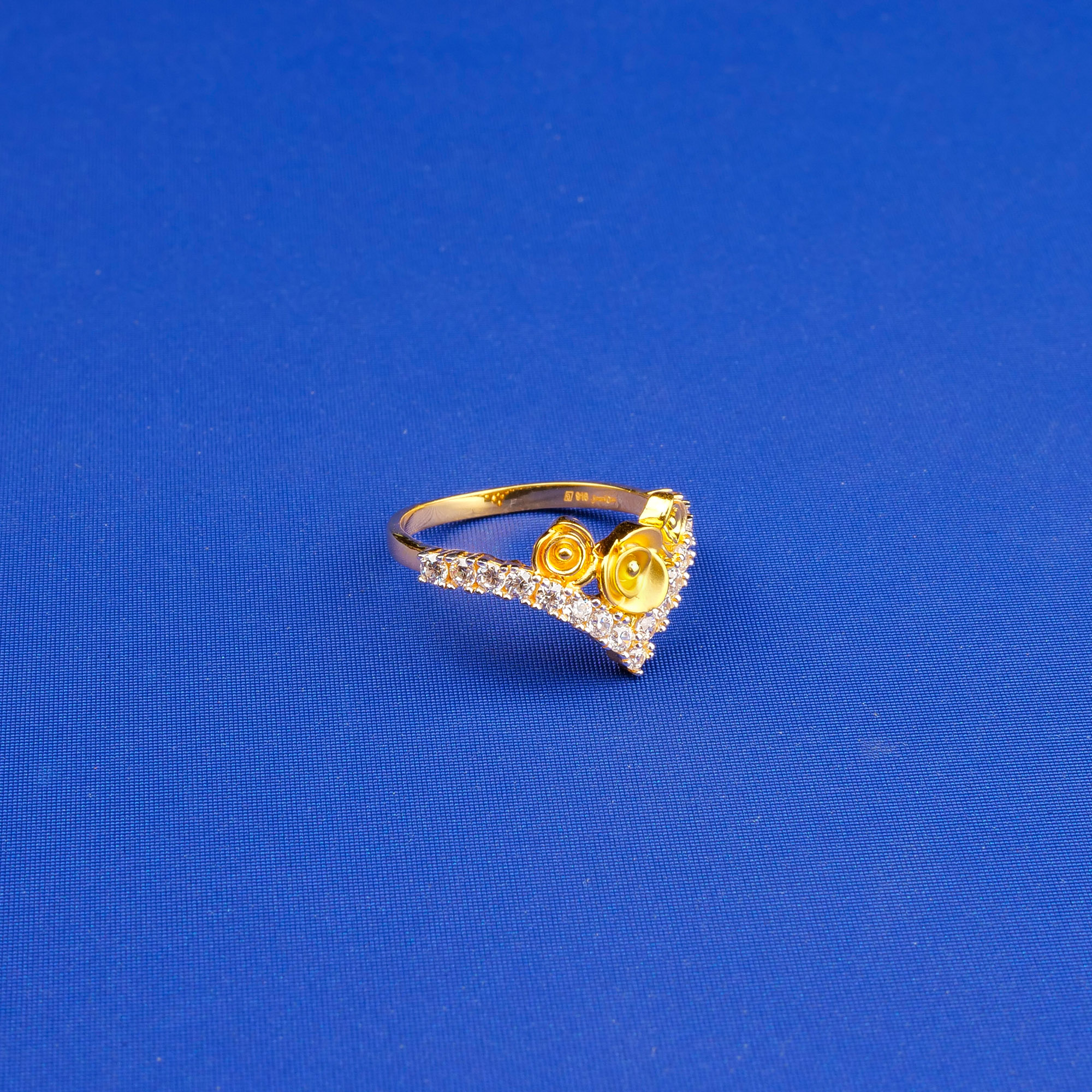 22K Gold Cubic Zirconia Ring