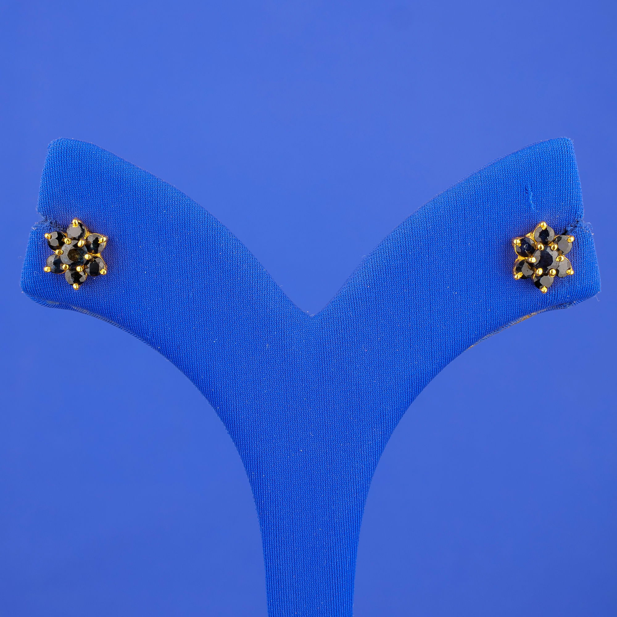 22K Gold Sapphire Earrings