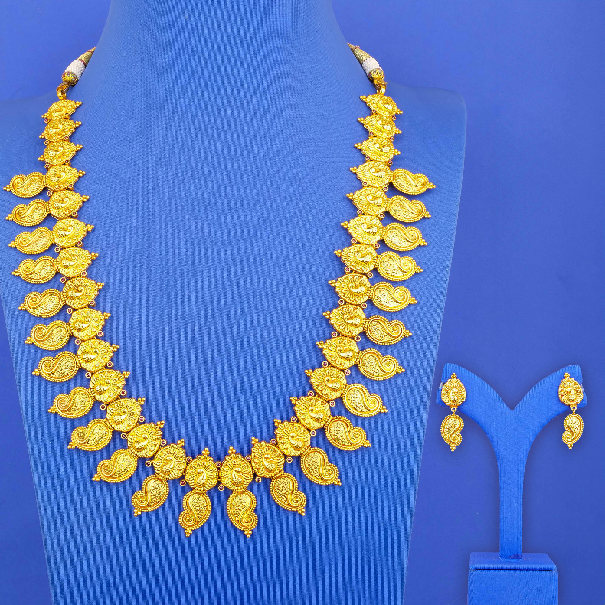 22K Gold Necklace and Earrings Set