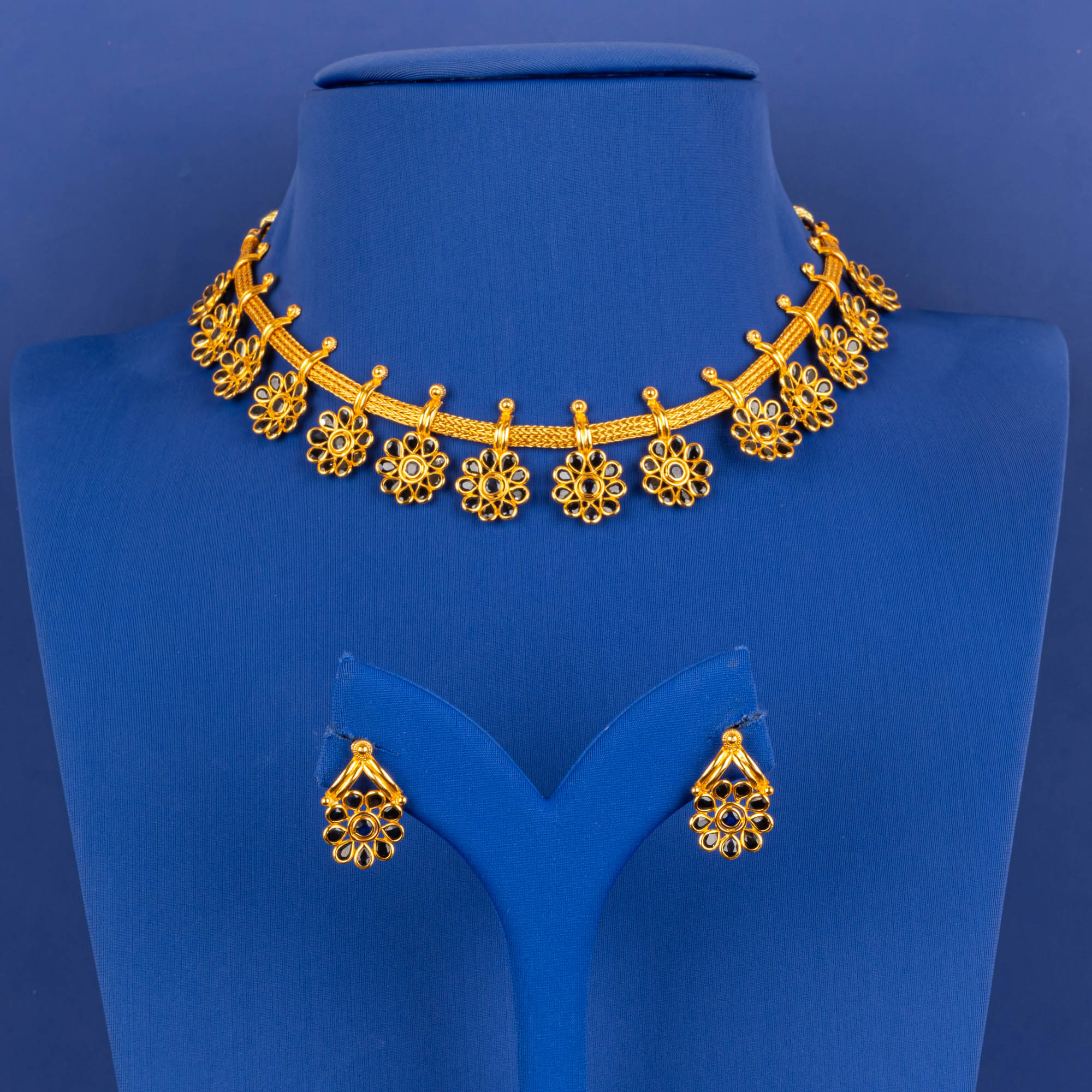 22K Gold and Sapphire NE Set