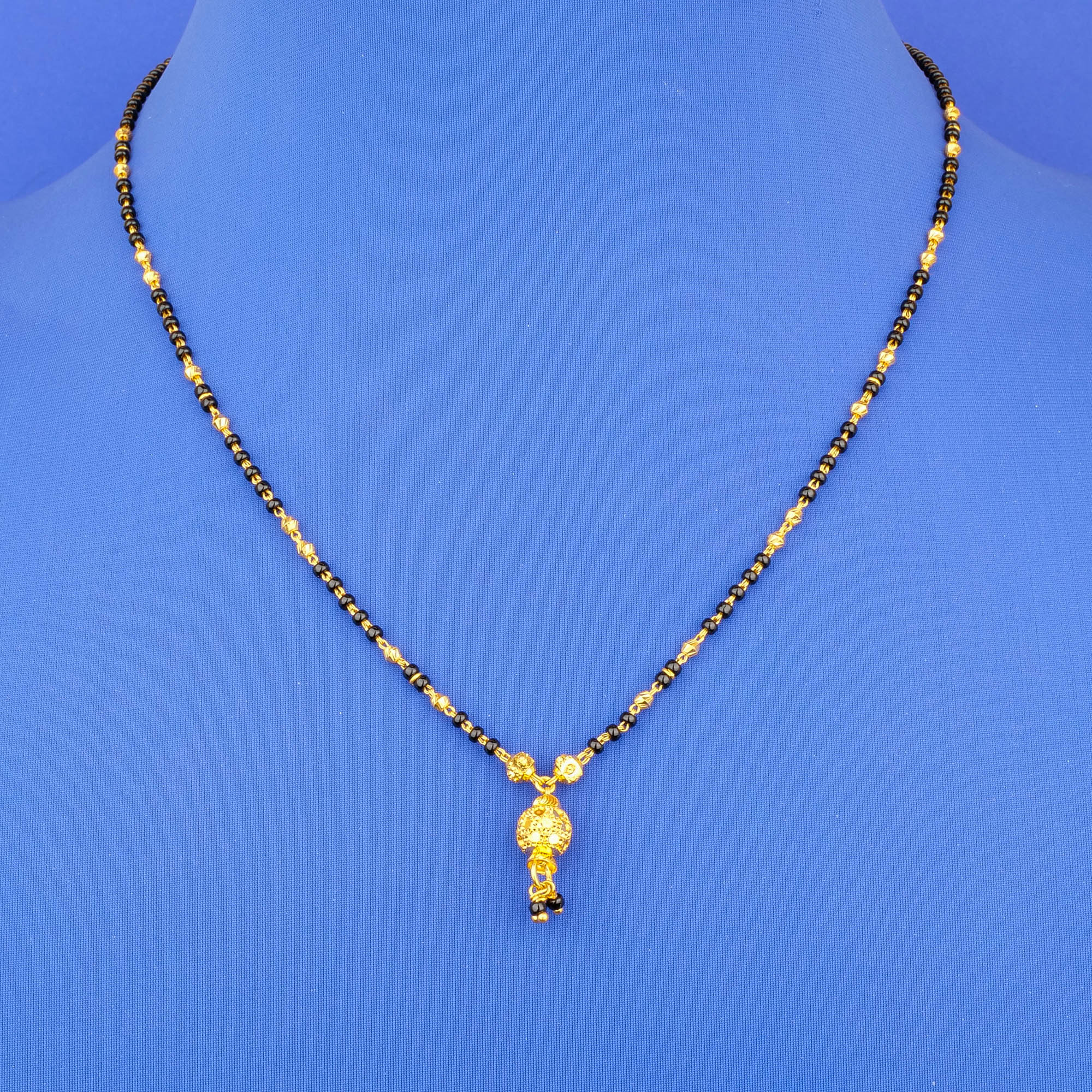 22K Gold Mangalsutra Blackbead Necklace