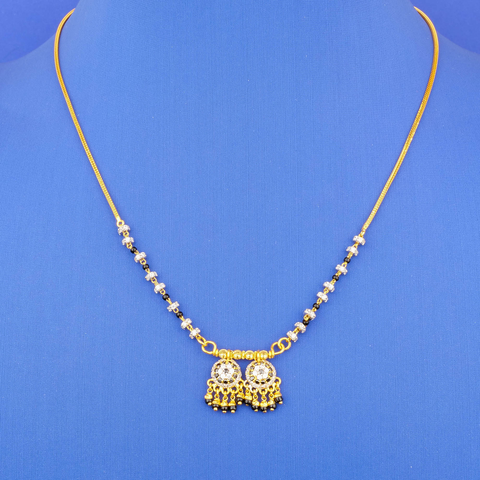 22K Gold CZ Mangalsutra Necklace