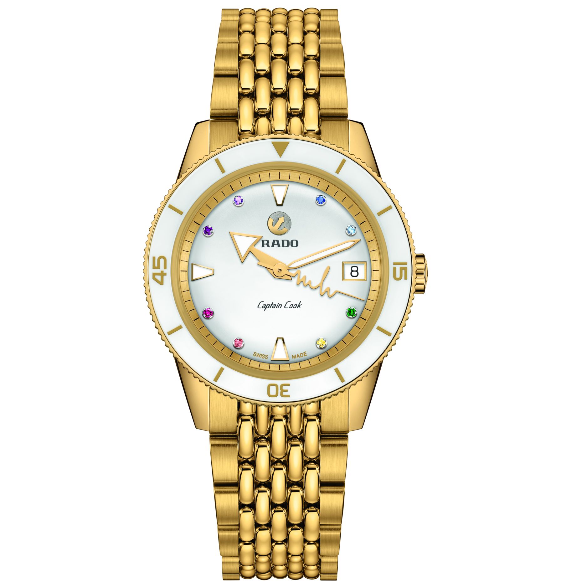 Rado Captain Cook x Marina Hoermanseder Heartbeat Gold-Tone