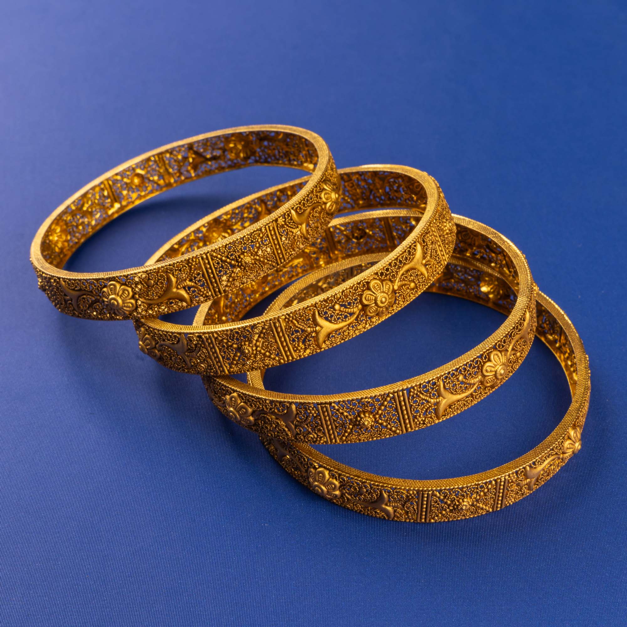 22K Gold 'Antique' Bangles