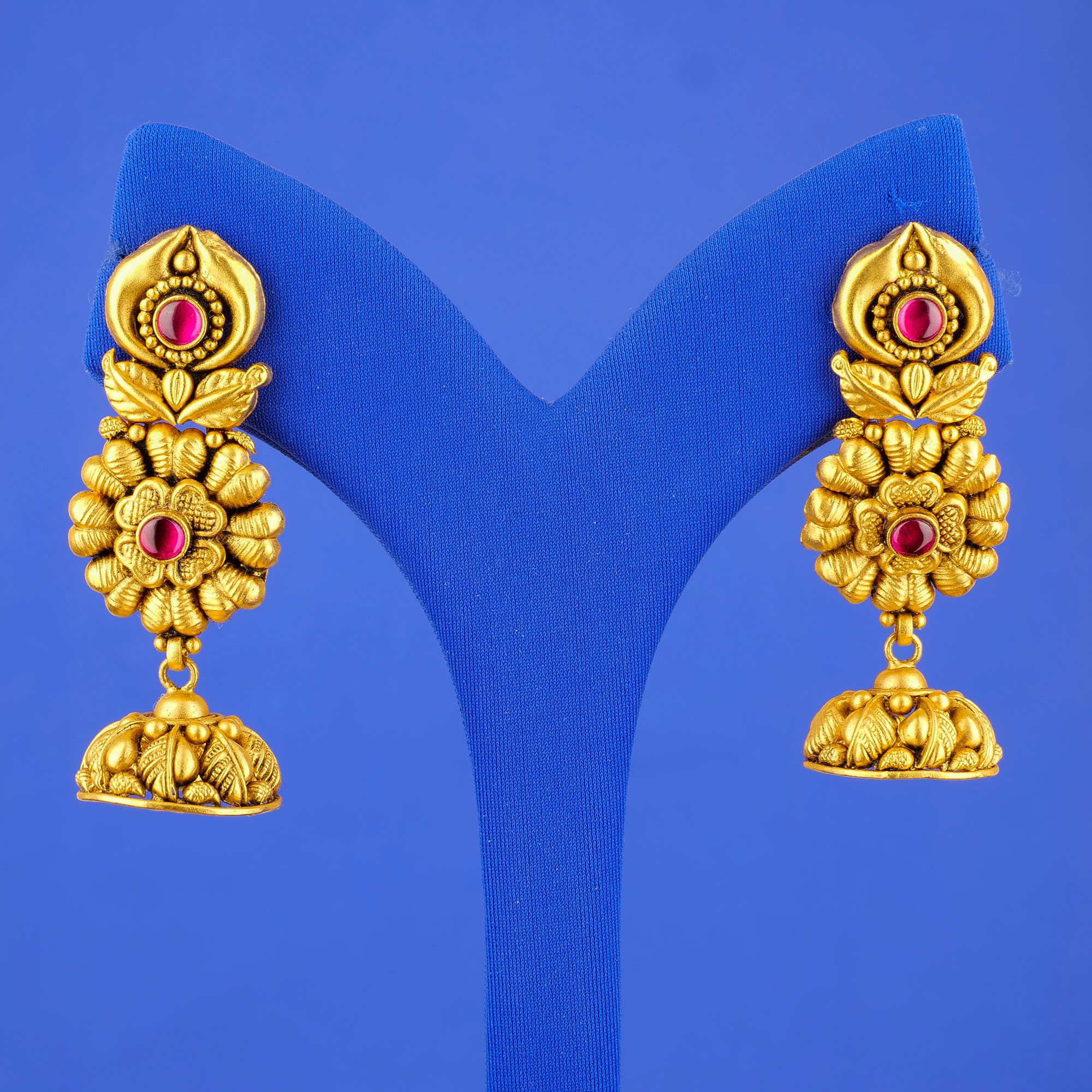 22K Gold 'Antique' Earrings