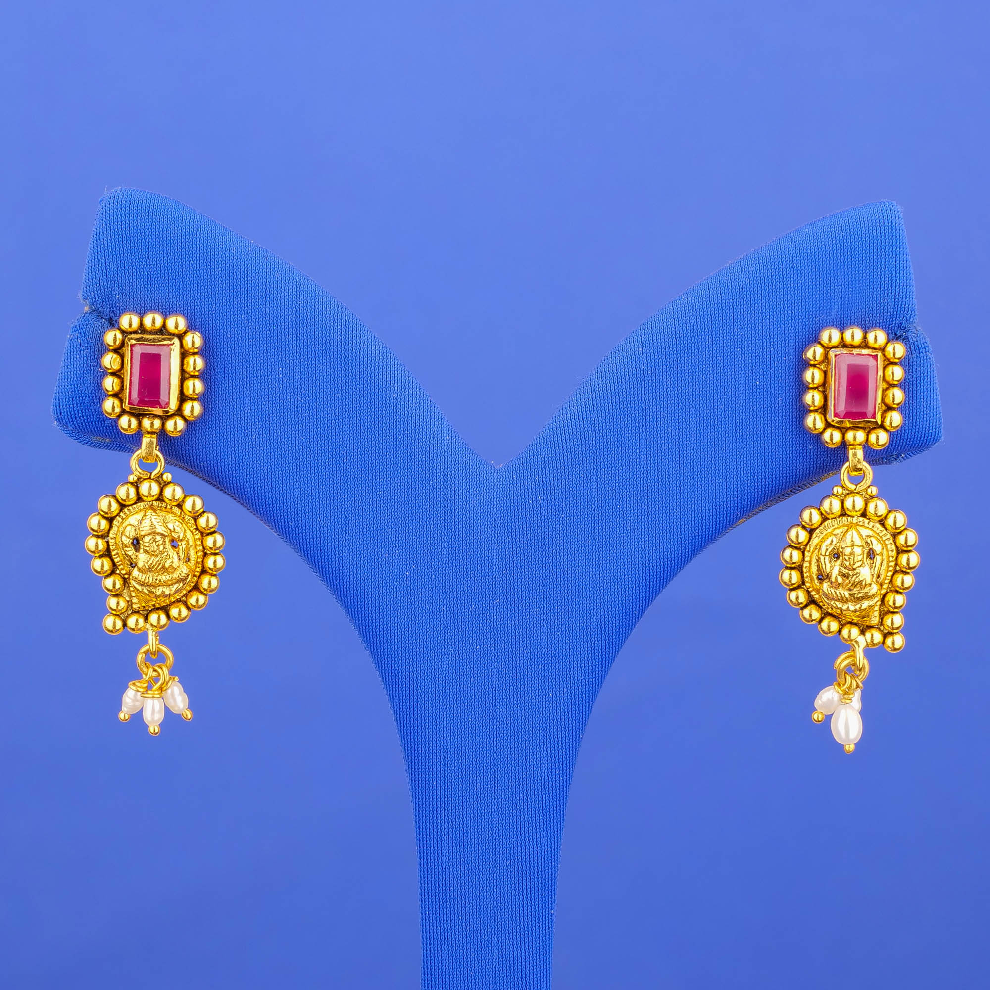 22K Gold 'Antique' Earrings