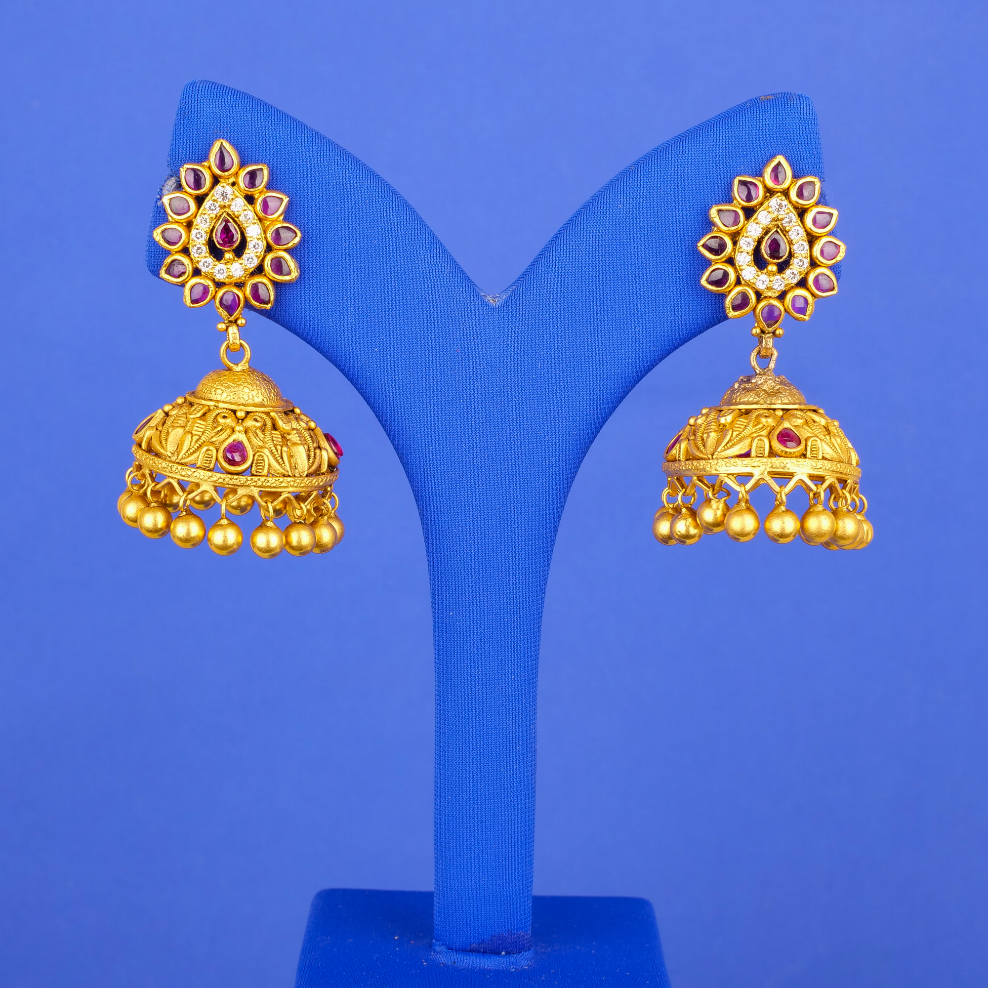 22K Gold 'Antique' Earrings